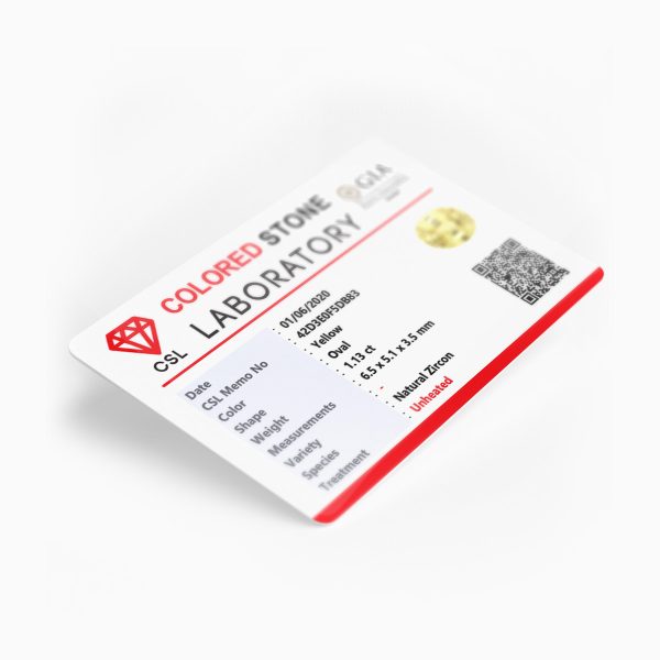 Zircone certificato, 認定イエロージルコン, Сертифицированный циркон, زركون معتمد