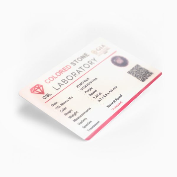 Certified trusted gemstones online purple spinel