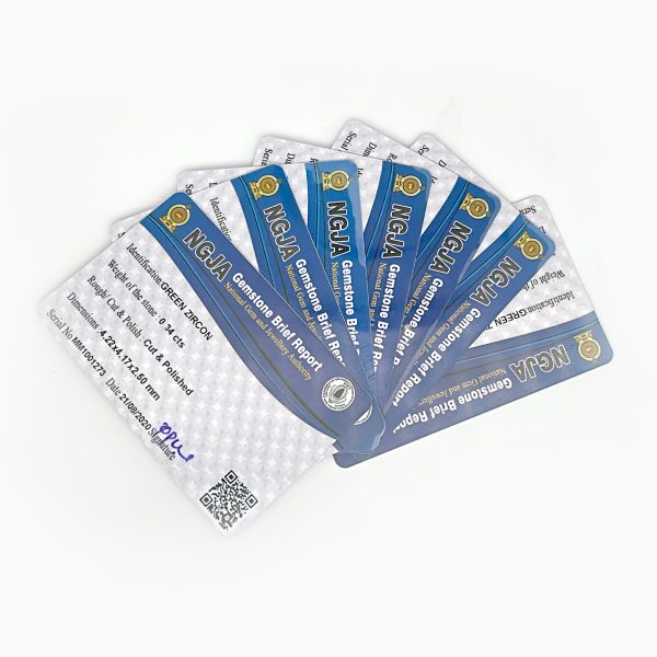 Round cut green zircon stones