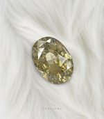 Yellow zircon oval shape for jewellers, 黄色锆石宝石