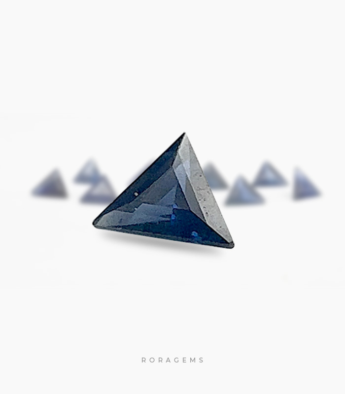 Custom Triangle Cut Natural Blue Sapphires – Special Order by Roragems