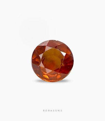 Natural Ceylon orange spessartine garnet 2.05 carat round loose gemstone for fine jewelry, available for buyers in Singapore, Japan, USA, UK, Europe, Dubai, Qatar, Australia
