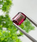 1.51 carat natural Rhodolite Garnet octagon cut for artisan jewelry making