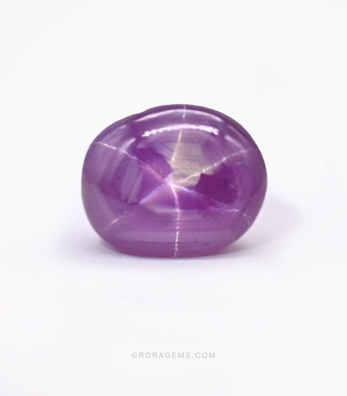 Natural pinkish purple star sapphire gemstone from Sri Lanka (斯里兰卡紫色星光蓝宝石), between 2 and 3 carat oval cabochon, highly desired in China for investment and luxury jewelry