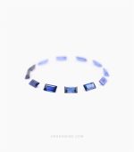 Dubai UAE fine jewelry designs with natural blue sapphire baguette melees