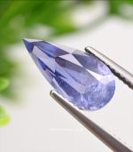 High-quality 4ct Ceylon blue sapphire, pear-shaped, sought by gemstone collectors in Singapore and USA India Neelam