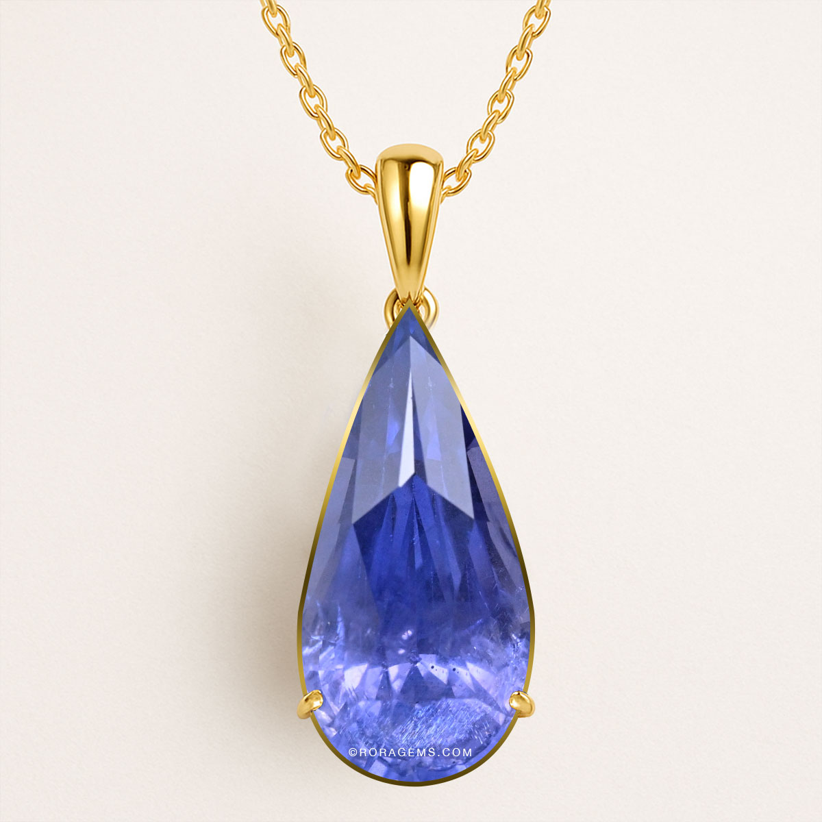 4ct Ceylon blue sapphire, pear-shaped, premium gemstone for collectors in Hong Kong and Singapore